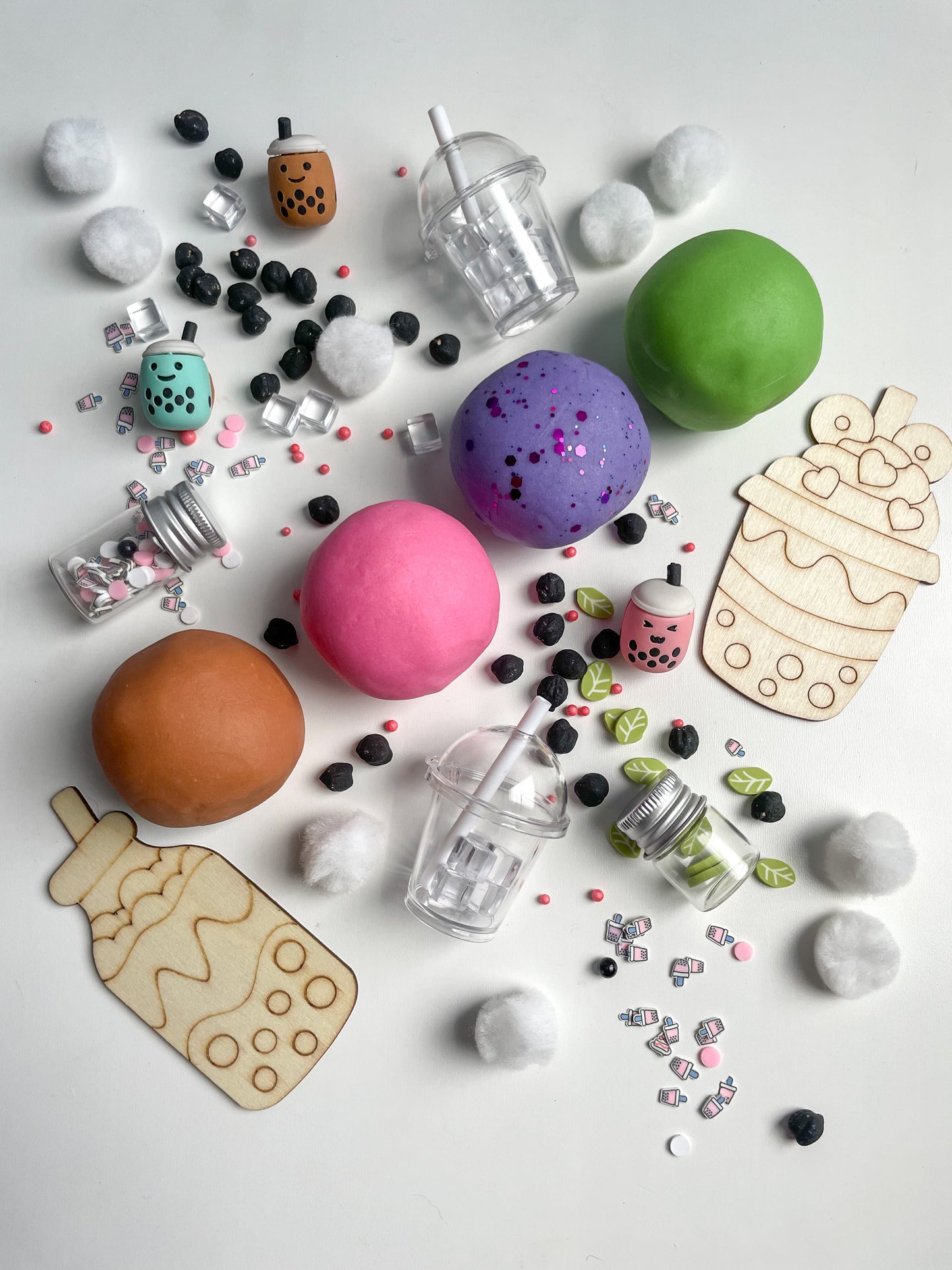 Bubble Tea Scented Playdough Kit